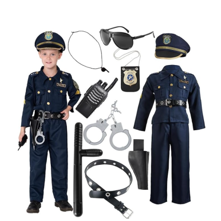 Disfraz Policía Con Accesorios Talla 10-12 Años De Ataa