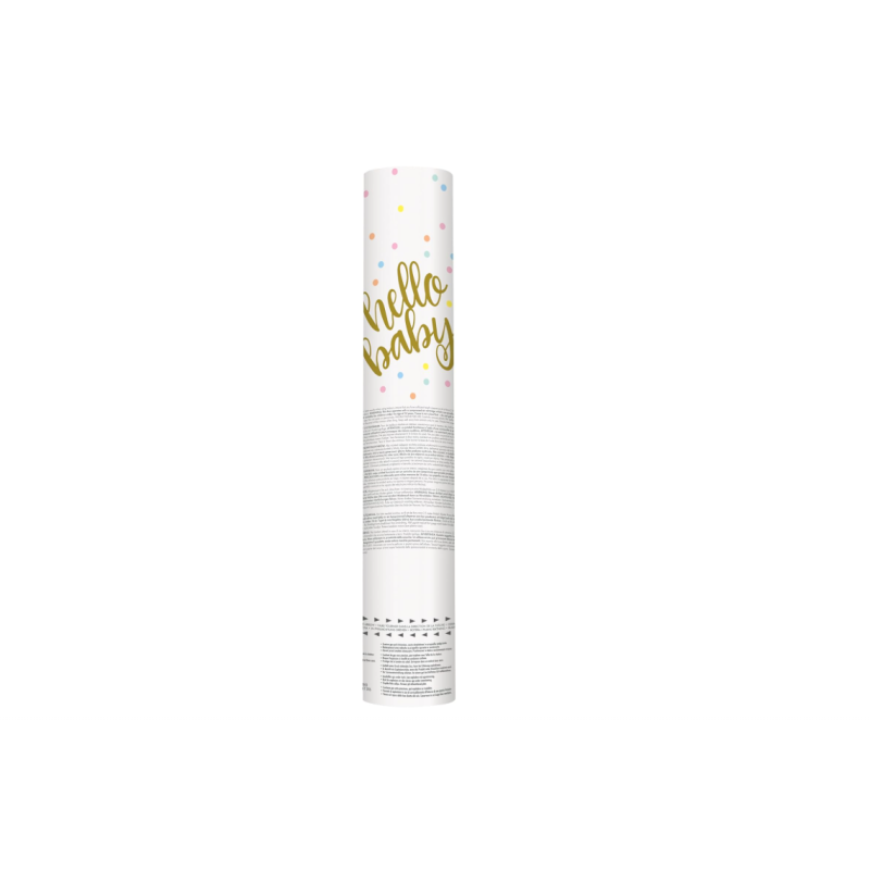Cañón De Confeti Rosa Hello Baby