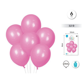 Globos Látex Fucsia 6 Uds
