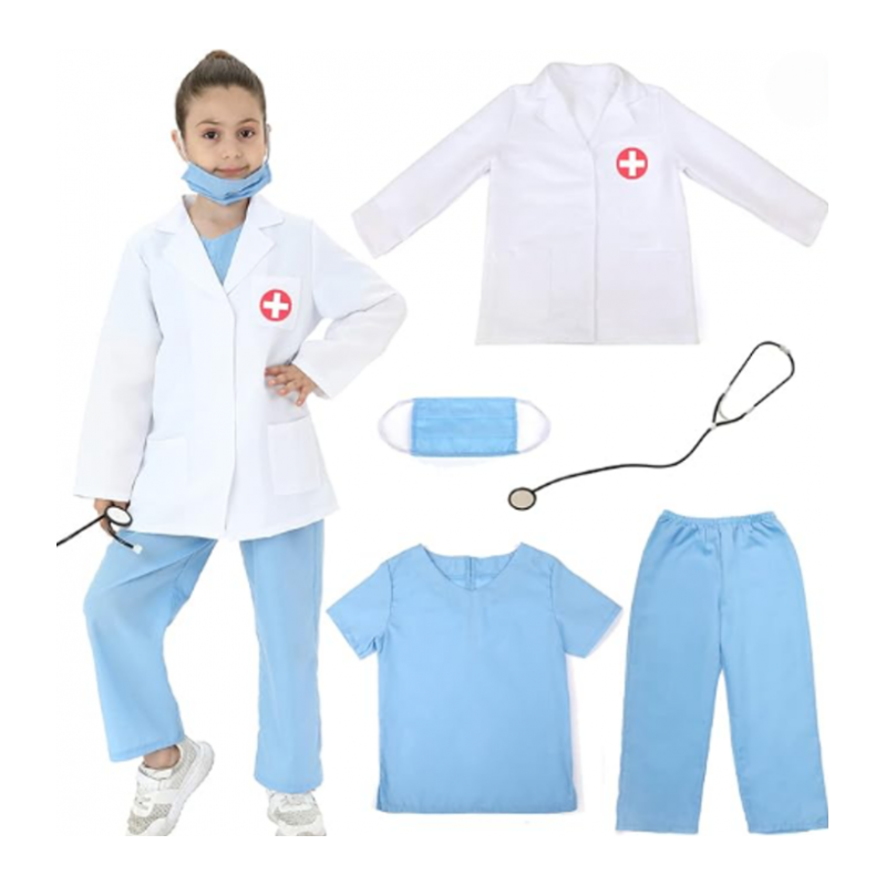 Disfraz Médico Con Accesorios Talla 10-12 Años De Ataa