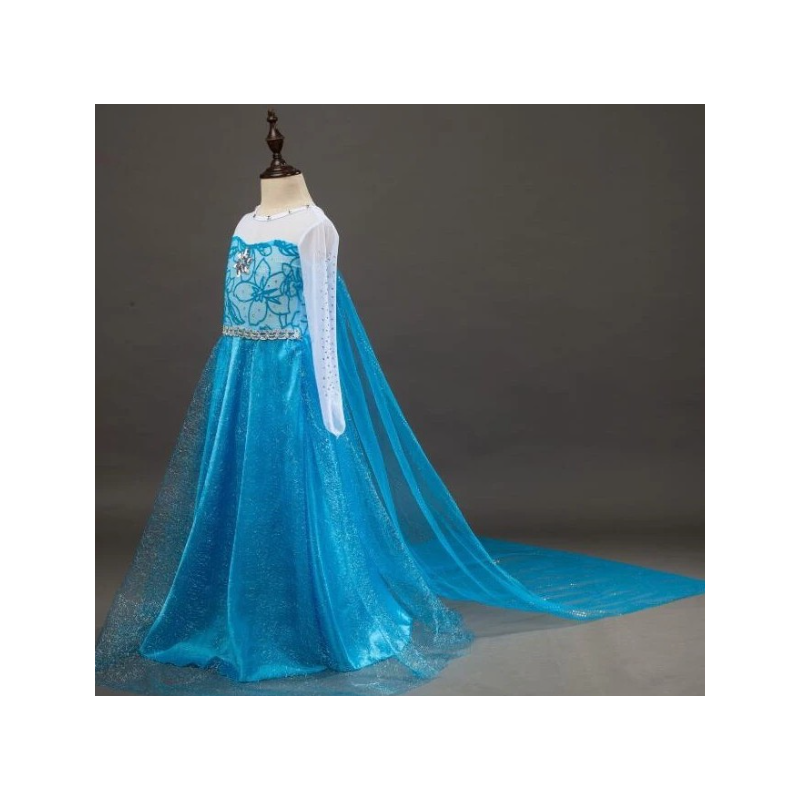 Disfraz Princesa Elsa Con Capa Talla 3-4 Años