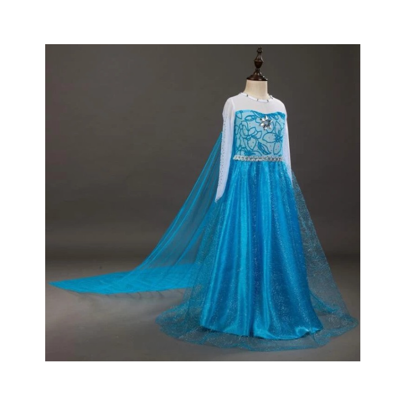 Disfraz Princesa Elsa Con Capa Talla 4-5 Años