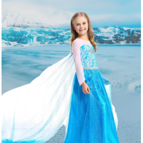 Disfraz Princesa Elsa Con Capa Talla 5-6 Años De Ataa 2