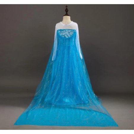 Disfraz Princesa Elsa Con Capa Talla 5-6 Años