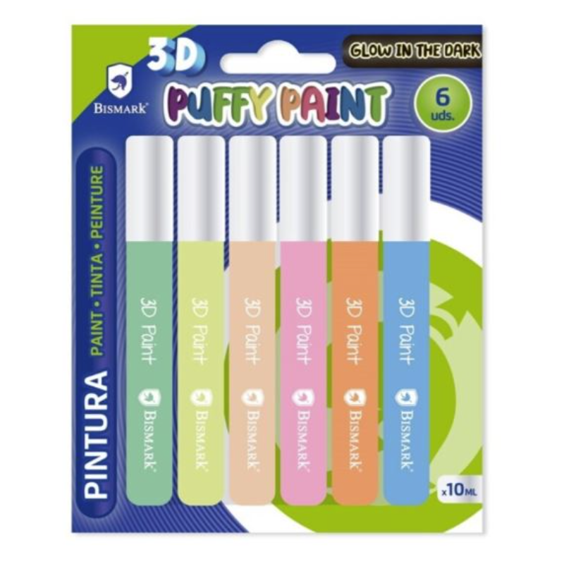 Pintura 3D Colores Glow In The Dark 6 Uds