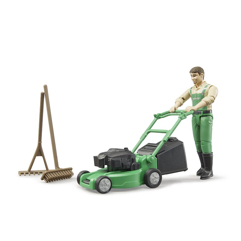 Jardinero Cortacésped Y Herramientas De Bruder