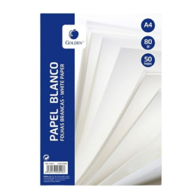 Folios Blancos A4 50 Hojas 80 gr Golden