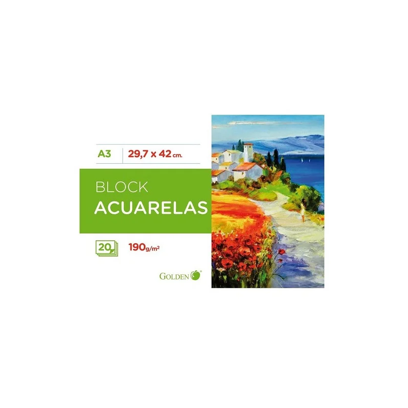 Golden Cuaderno De Dibujo A3 190 gr 20 Hojas