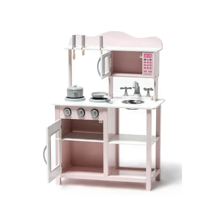 Cocina De Madera Para Accesorios Rosa