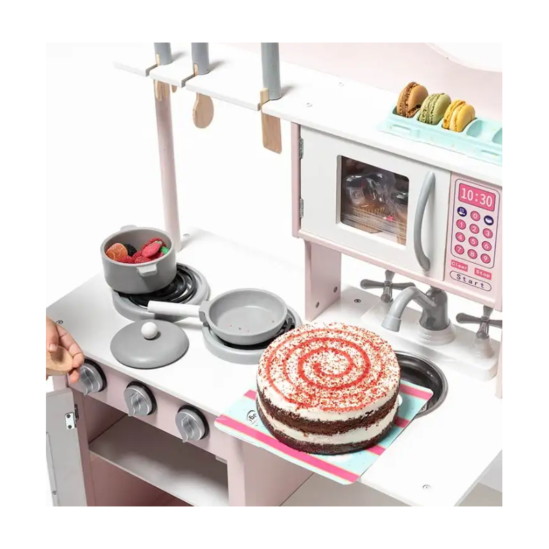 Cocina De Madera Para Accesorios Rosa