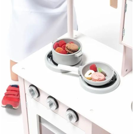 Cocina De Madera Para Accesorios Rosa