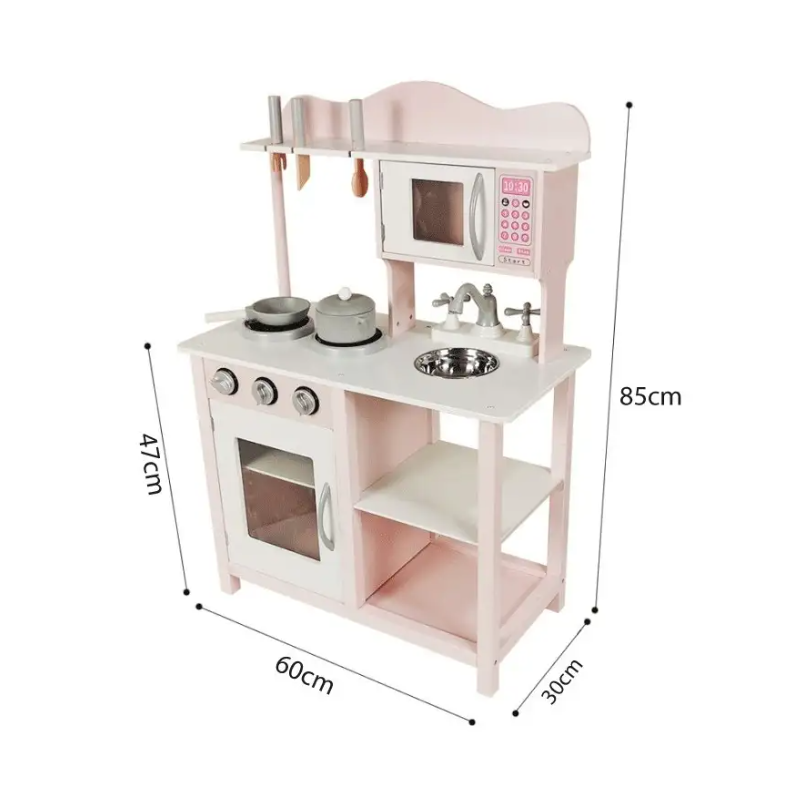 Cocina De Madera Para Accesorios Rosa