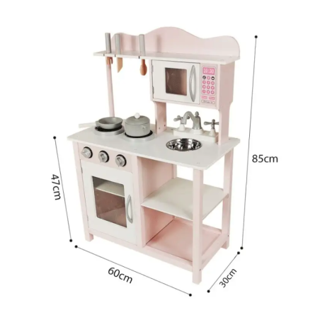 Cocina De Madera Para Accesorios Rosa