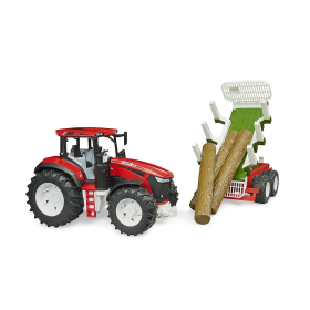 Tractor Roadmax Con Remolque Y 3 Troncos De Bruder 2