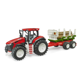 Tractor Roadmax Con Remolque Y 3 Troncos De Bruder