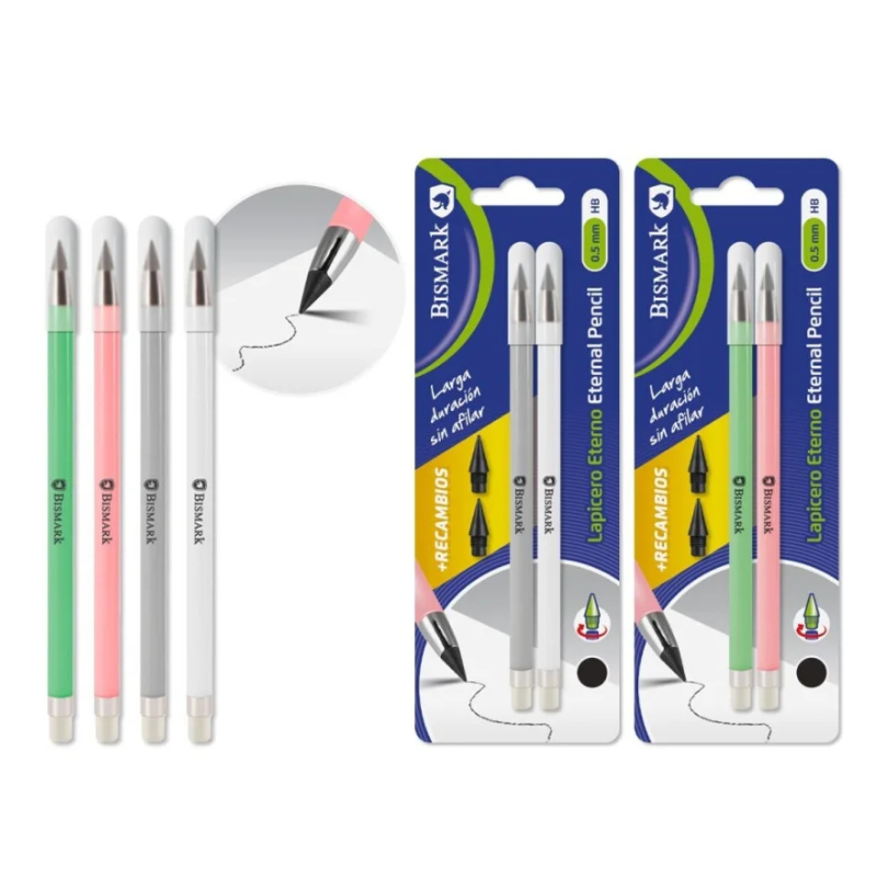 Pack 2 Lapiceros Eternal con 2 Recambios Bismark Surtido