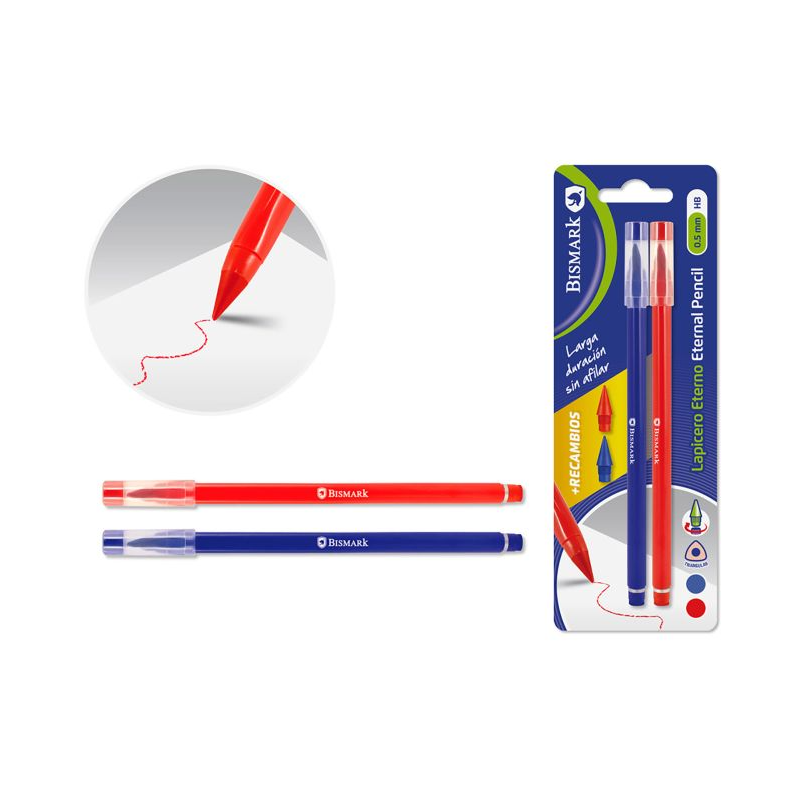 Lapicero Eterno Mágico Rojo y Azul Bismark Pack 2 Uds