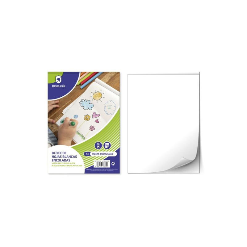 Block 100 Hojas Blancas A4 80 gr Bismark
