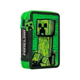 Estuche 2 Cremalleras Minecraft