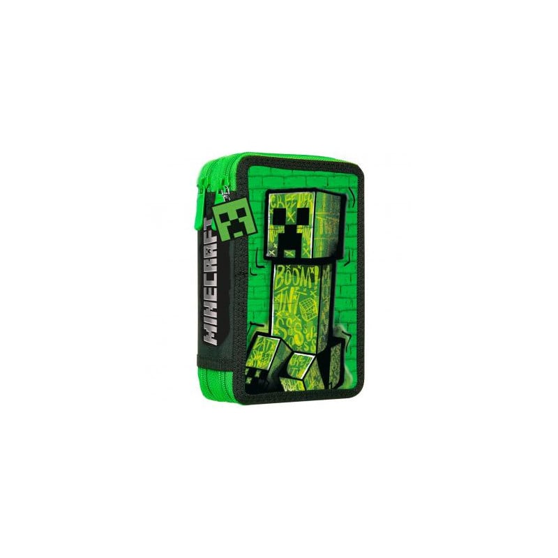 Estuche 2 Cremalleras Minecraft