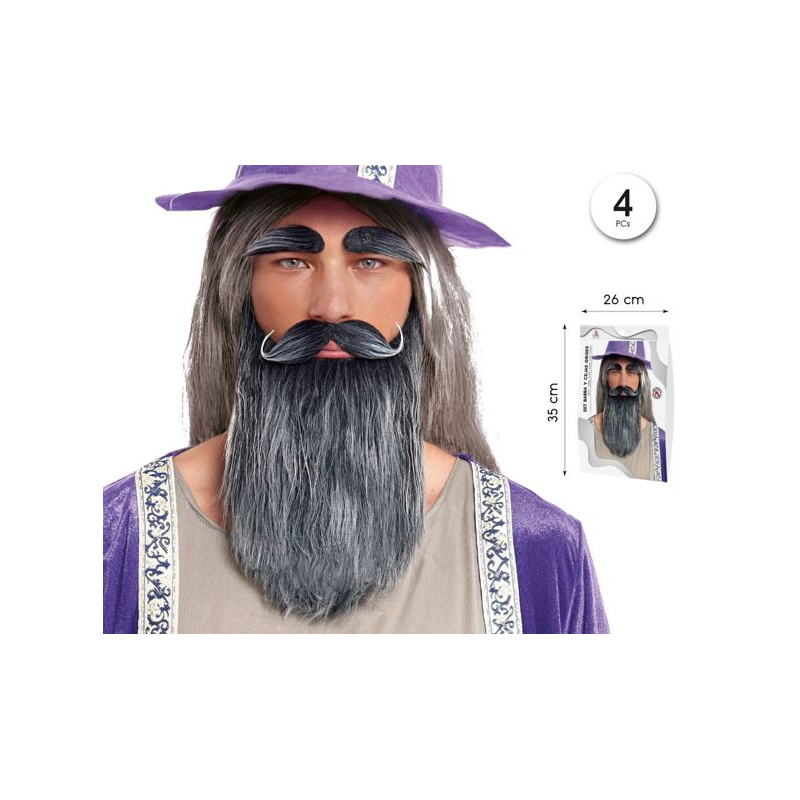 Set Barba Y Cejas Gris