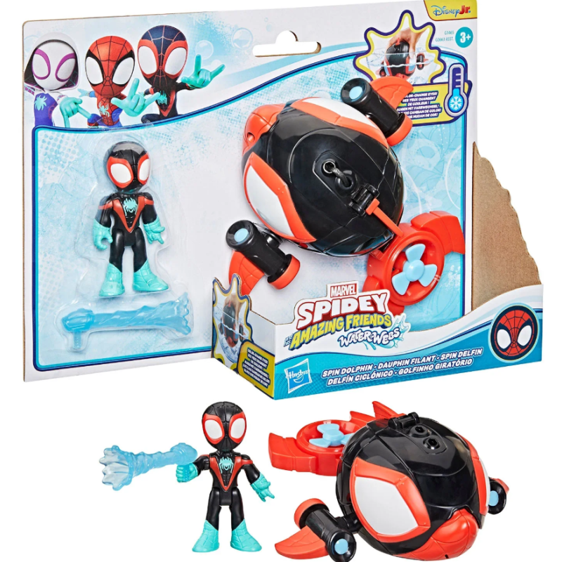 Spidey Waterwebs Figura Y Vehículo Spin