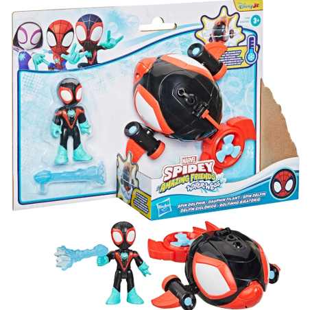 Spidey Waterwebs Figura Y Vehículo Spin