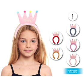 Diadema De Peluche Corona Surtido