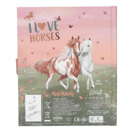 Miss Melody Diario Con Código Caballos