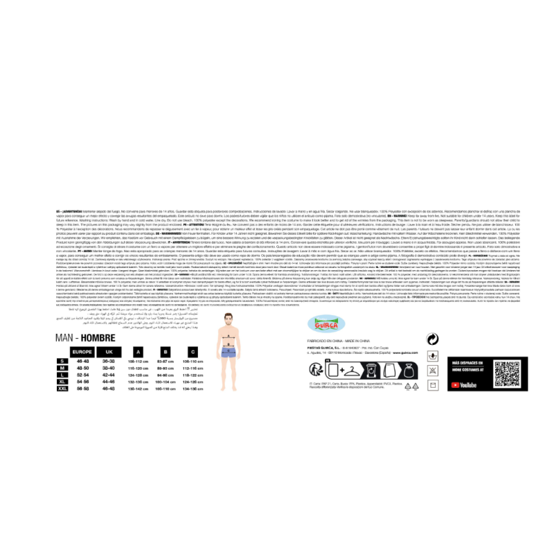 Disfraz Años 70 Adulto Talla 46-48 (S)