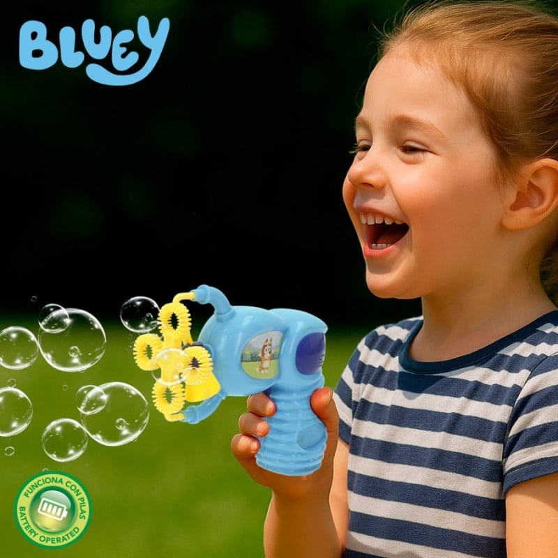 Pistola Pompas Bluey Con Bote 50ml