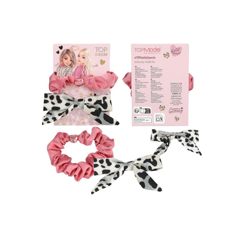 TOP Model Set Pinza Para Pelo Y Coletero Leoheart Surtido