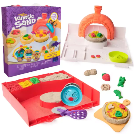 Kinetic Sand Squish Pizza Kit Creativo