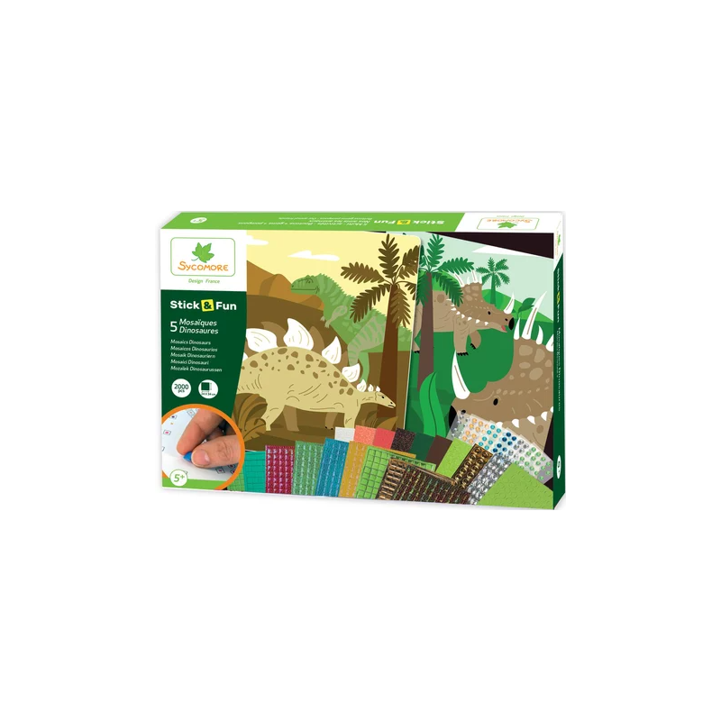 Stick’n Fun Mosaicos XL de Dinosaurios Sycomore