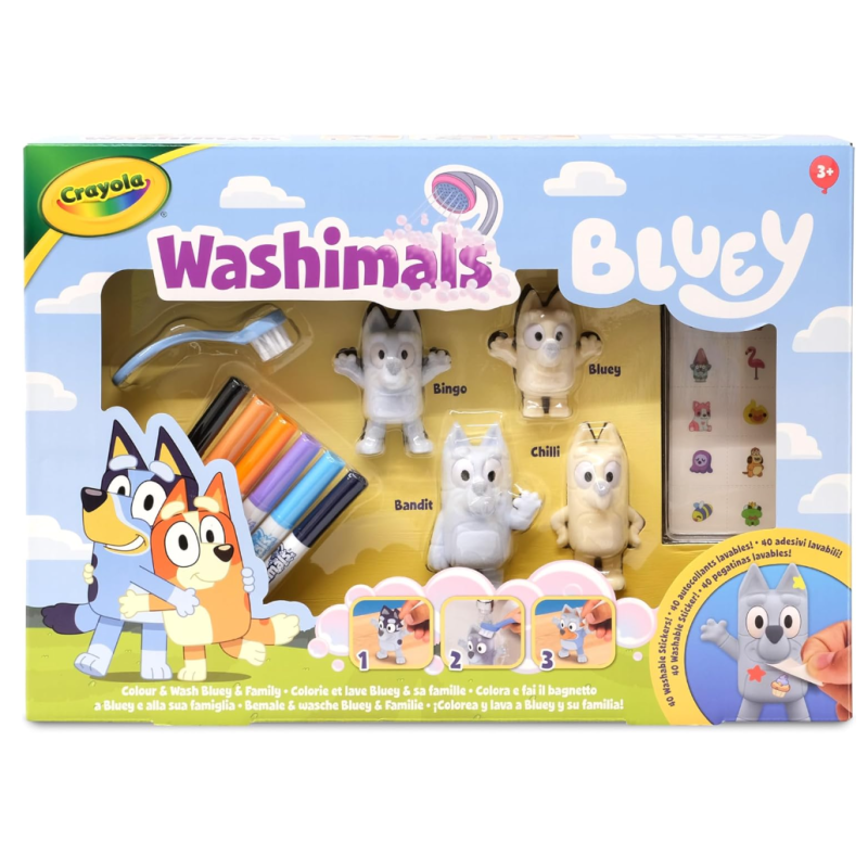 Washimals Bluey Set Figuras Lavables