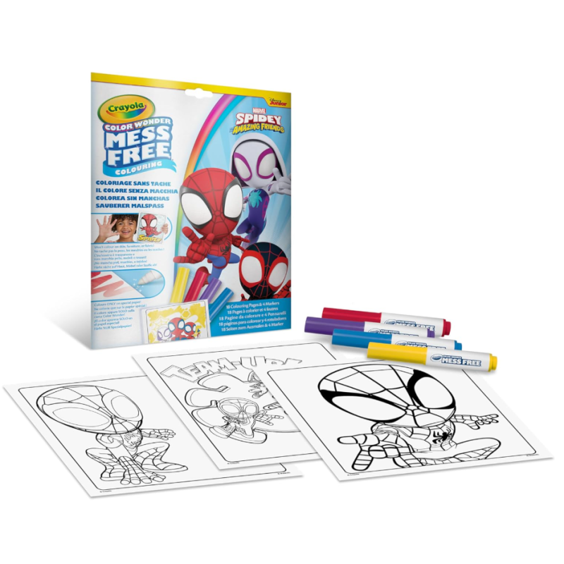 Colorea Sin Manchas Wonder Spidey De Crayola