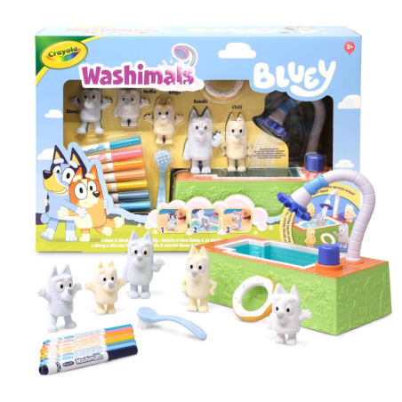 Washimals Bluey Set 4 Mascotas Y Piscina De Crayola