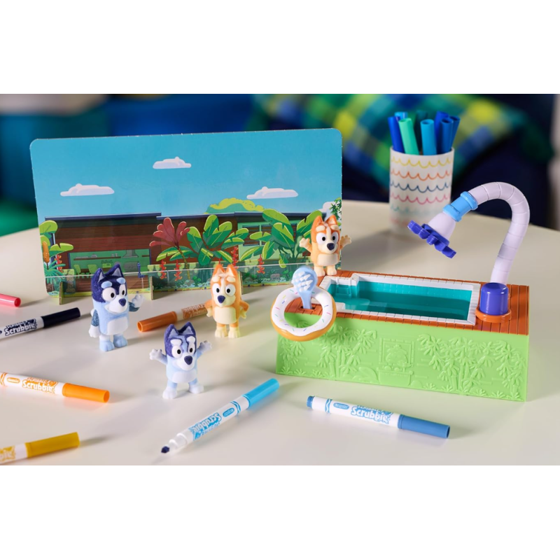 Washimals Bluey Set 4 Mascotas Y Piscina