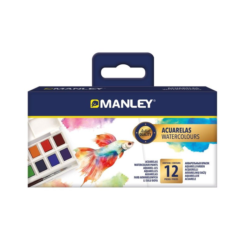 Manley Acuarela Acrílica 12 Colores