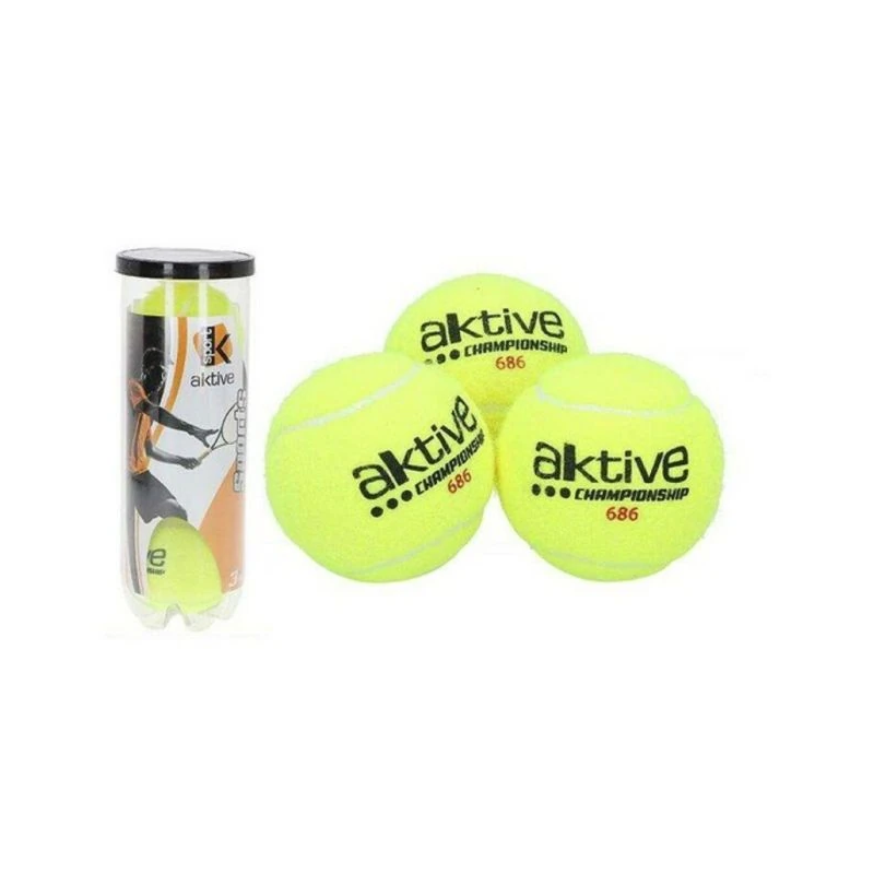 Bote 3 Pelotas De Tenis Aktive