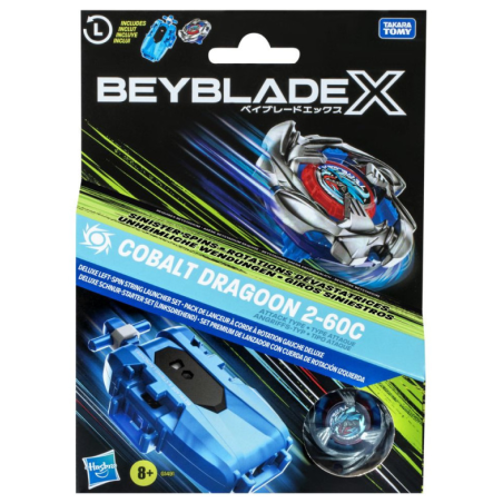 Beyblade X Cobalt Dragoon 2-60C Set Con Lanzador Deluxe