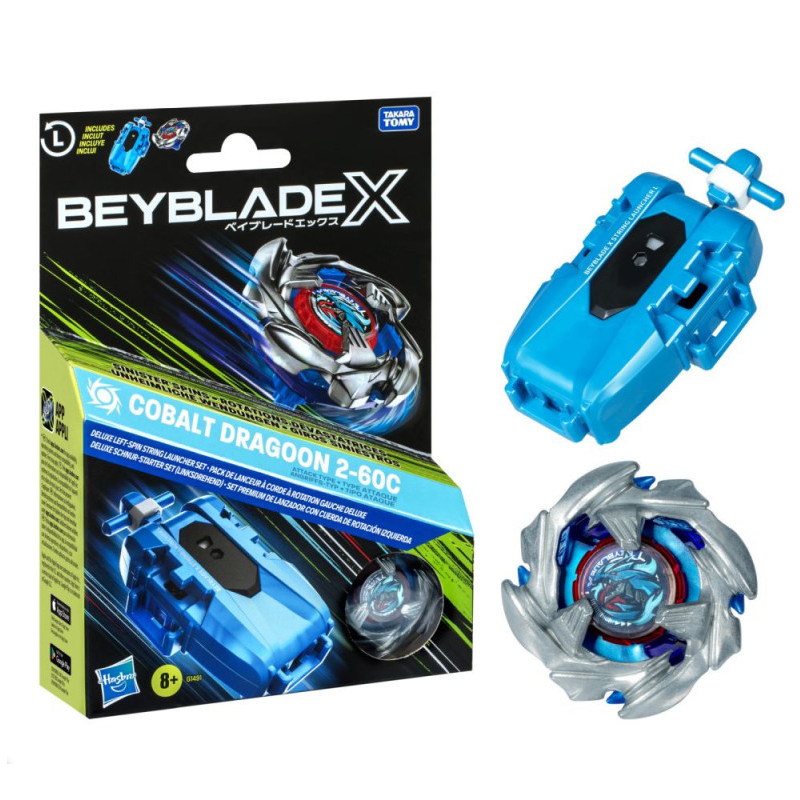 Beyblade X Cobalt Dragoon 2-60C Set Con Lanzador Deluxe
