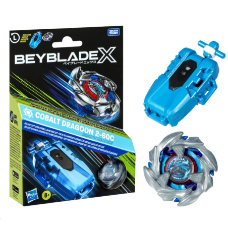 Beyblade X Cobalt Dragoon 2-60C Set Con Lanzador Deluxe