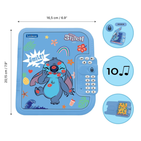 Diario Secreto Disney Stitch Con Código