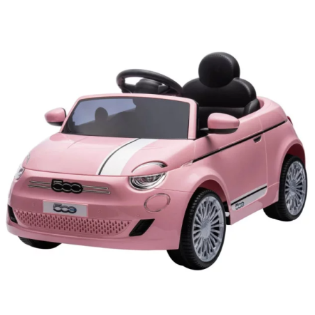 Coche Eléctrico BT Fiat 500E Li-Ion Rosa 12.6V De Globo SPA