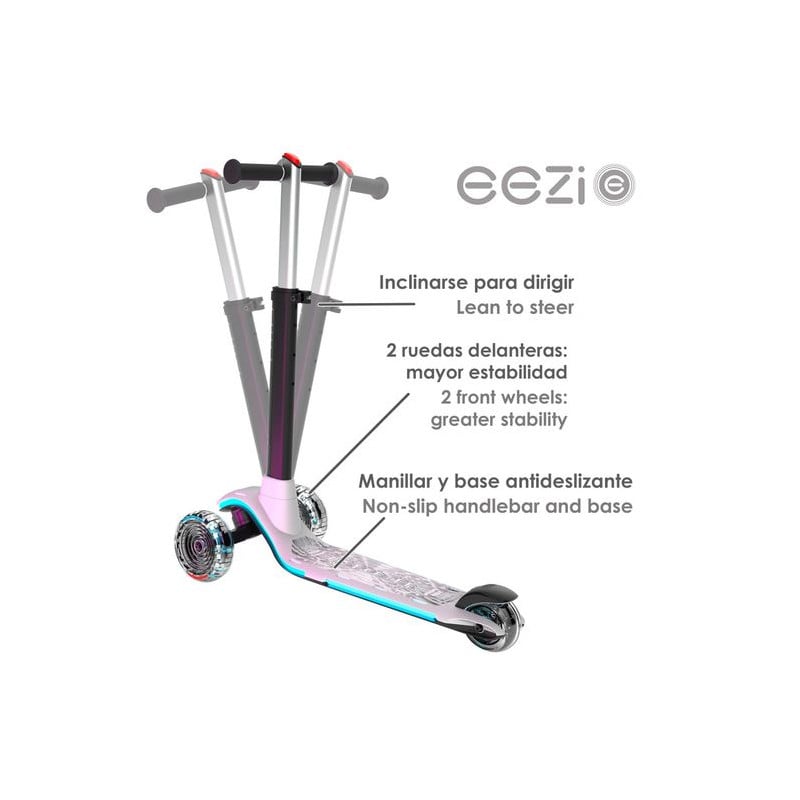 Scooter 3 Ruedas Aluminio Con Luces