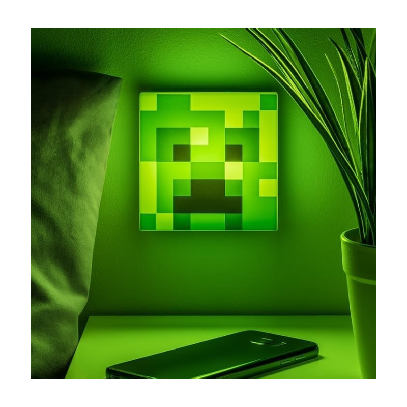 Lámpara Minecraft Creeper