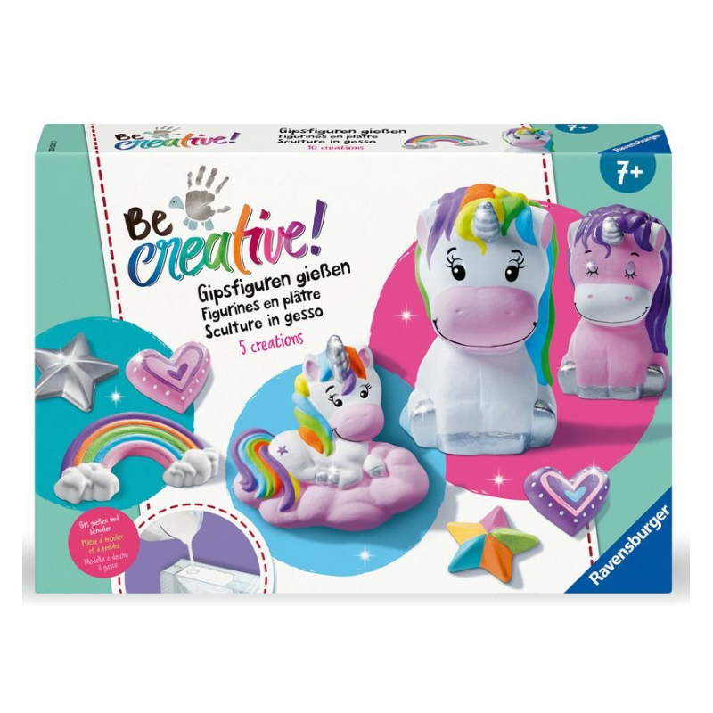 Kit Be Creative Figuras De Yeso Unicornios.