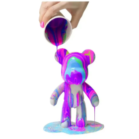 Marbleous Bear Set Crea Tu Oso De Colores Neón 2