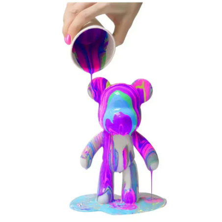 Marbleous Bear Set Crea Tu Oso De Colores Neón